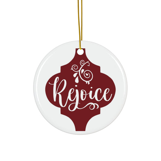 Rejoice Ceramic Disc Ornament      Item #9254834