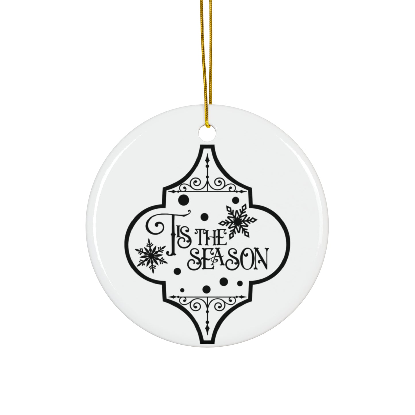 Tis The Season Ceramic Disc Ornament       Item #4441402