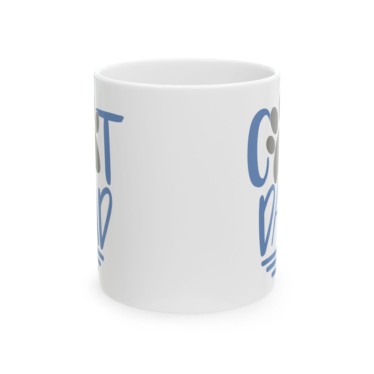 Coffee Lover Ceramic Mug – Cute Paw Print "Cat Dad" Design, 11oz    Item #747745