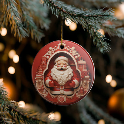 Santa Claus Christmas Ceramic Ornament   Item #635403