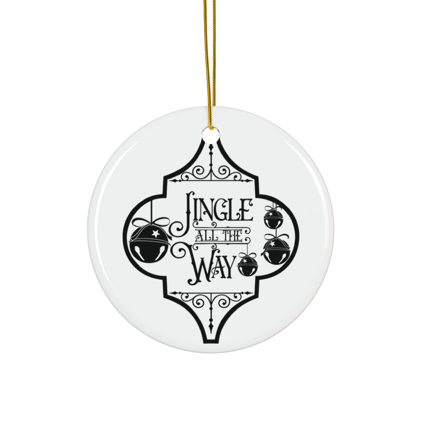 Jingle All The Way Ceramic Disc Ornament       Item #873817