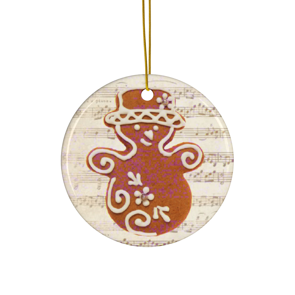 Gingerbread Woman Ceramic Disc Ornament      Item #1847803 - Buckshot's Bargain Barn
