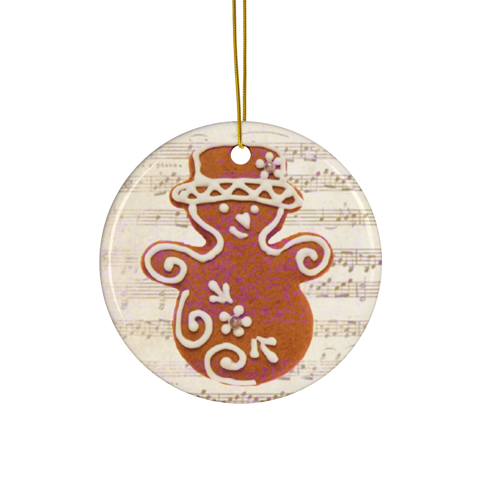 Gingerbread Woman Ceramic Disc Ornament      Item #1847803 - Buckshot's Bargain Barn