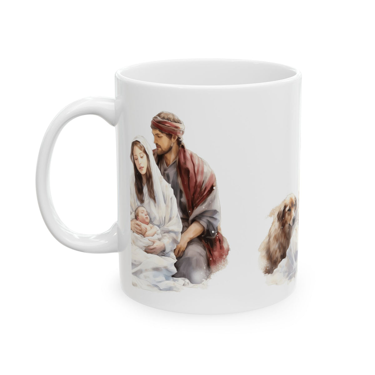 Nativity Family Ceramic Mug – Holy Family Christmas Coffee Cup 11oz   Item #719189