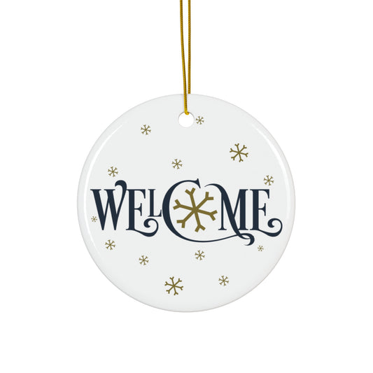 Welcome Ceramic Disc Ornament      Item #6039344