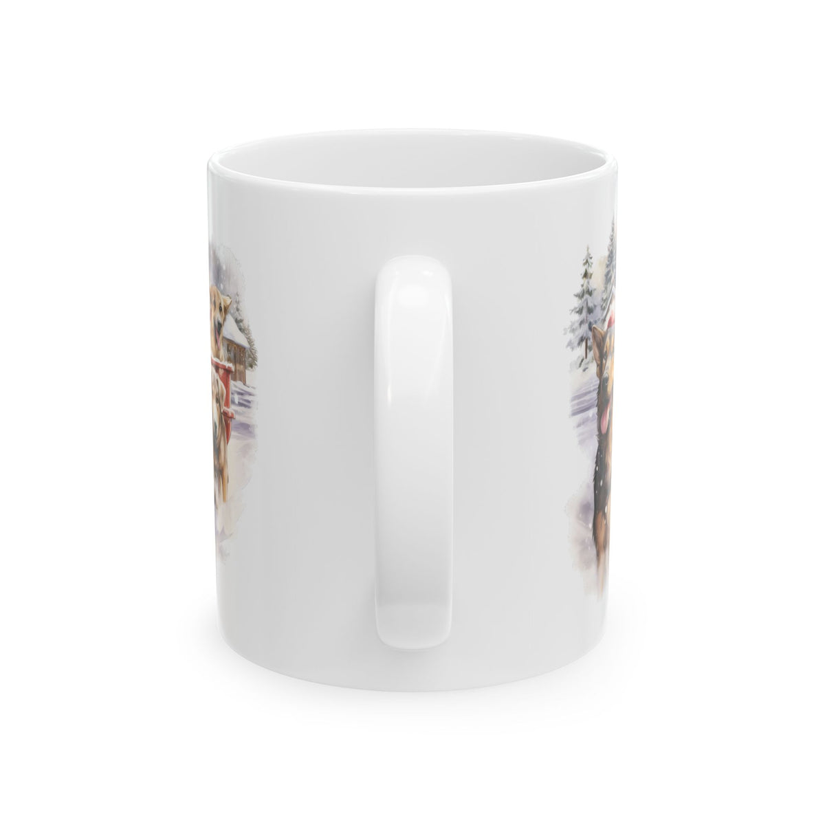 Festive Dogs In Sleigh Ceramic Mug 11oz  Item #832719