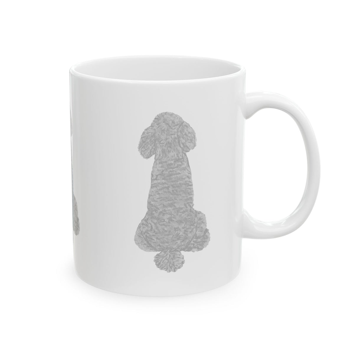 Dog Silhouette Mug – Back View Ceramic Coffee Cup 11oz    Item #853514