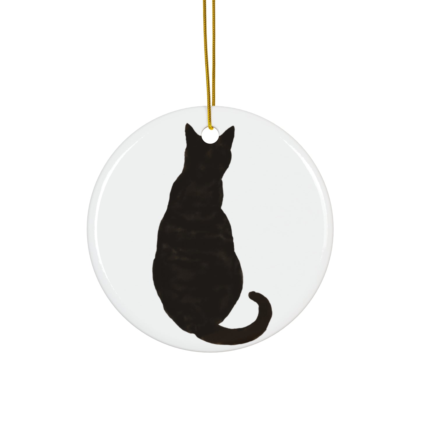 Cat Ceramic Disc Ornament       Item #582129