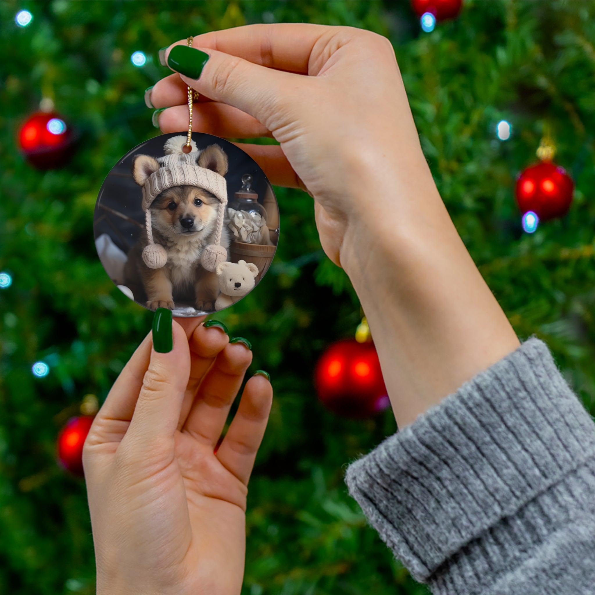 Dog Ceramic Disc Ornament           Item #6781756