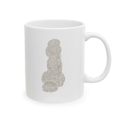 Dog Silhouette Mug – Back View Ceramic Coffee Cup 11oz    Item #697477