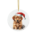 Christmas Dog Ceramic Disc Ornament               Item #9129761