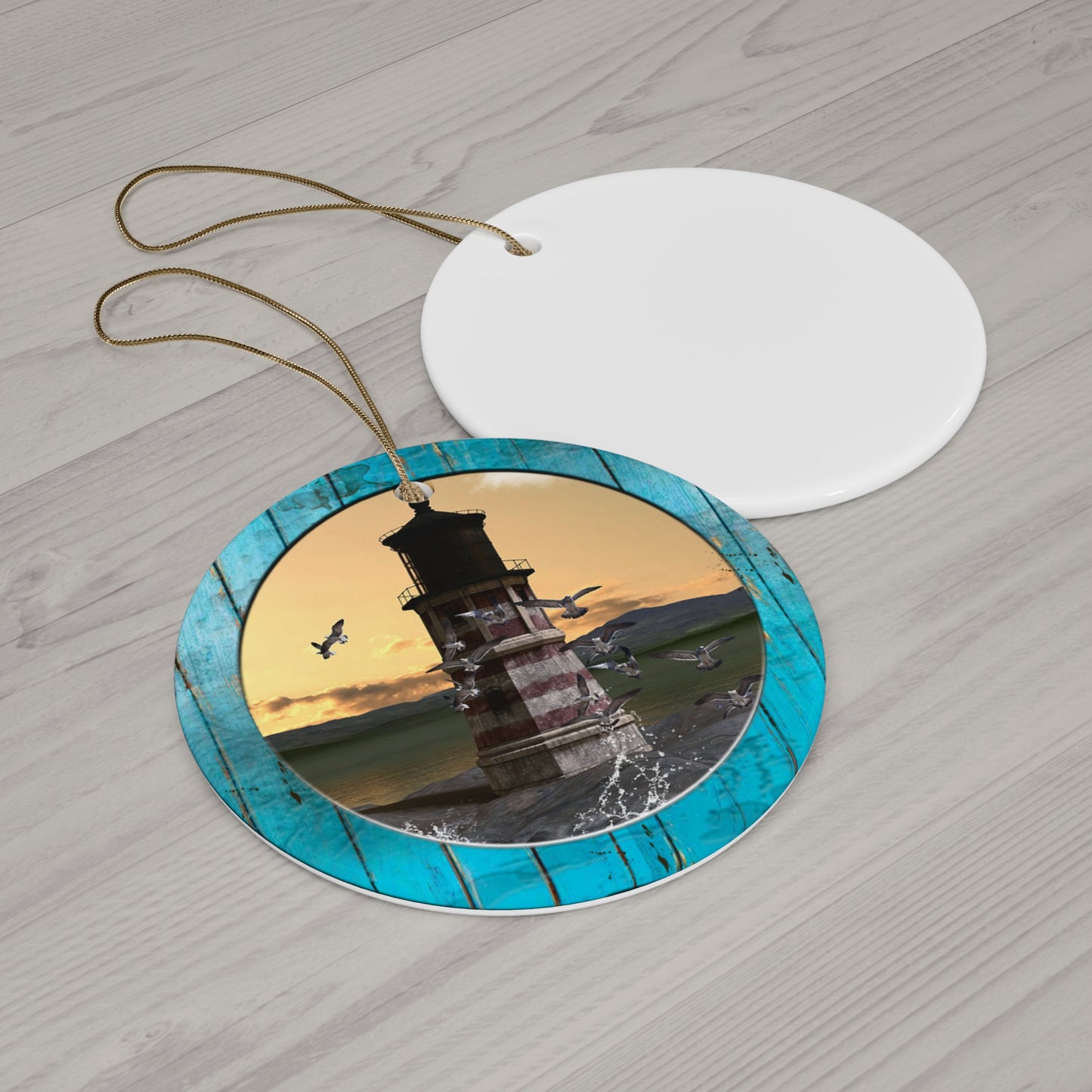 Lighthouse Ceramic Disc Ornament     Item #9244983