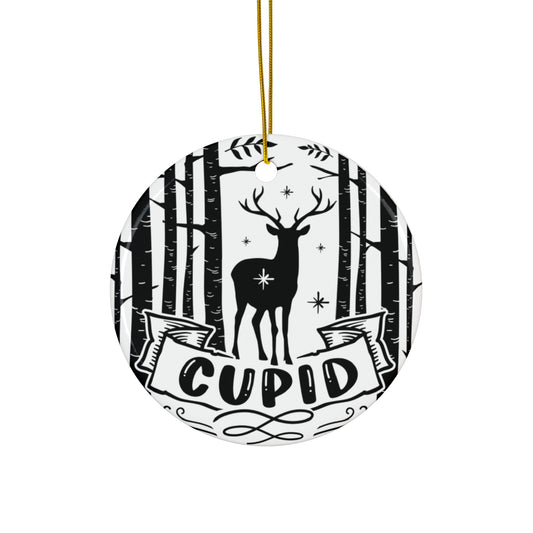 Cupid Ceramic Disc Ornament          Item #8624846