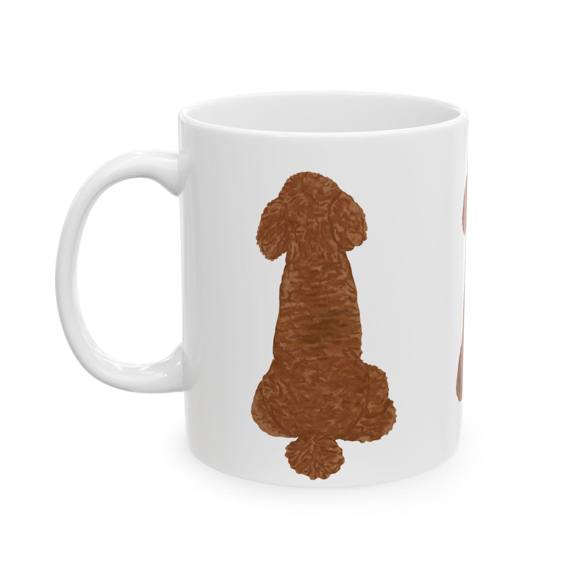 Dog Silhouette Mug – Back View Ceramic Coffee Cup 11oz    Item #482019