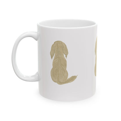 Dog Silhouette Mug – Back View Ceramic Coffee Cup 11oz    Item #4285