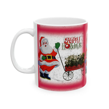 Christmas Santa Ceramic Mug – Happy Holidays 11oz    Item #26925