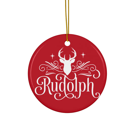 Rudolph Reindeer Ceramic Ornament      Item #9071655