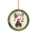 Christmas Scene Ceramic Disc Ornament           Item #6955769