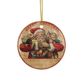 Santa Ceramic Disc Ornament               Item #4093077