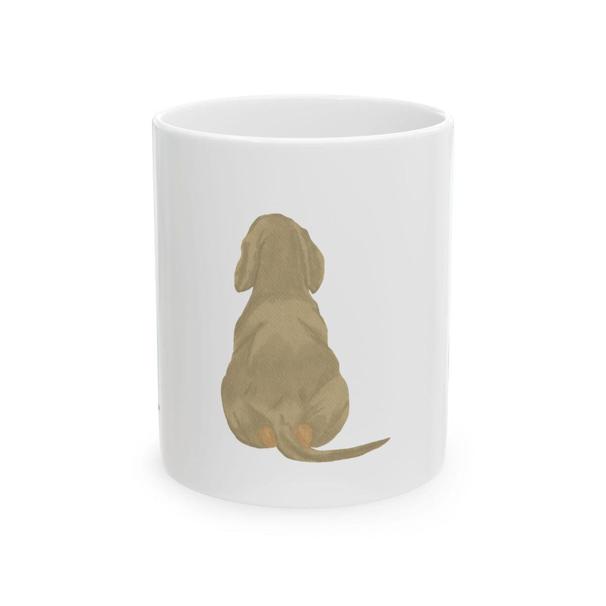 Dog Silhouette Mug – Back View Ceramic Coffee Cup 11oz    Item #987757