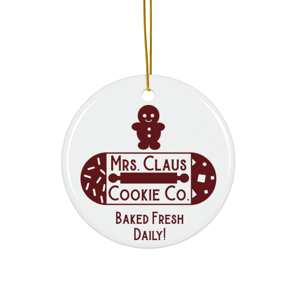 Mrs Claus Cookie Co Ceramic Disc Ornament         Item #4856566 - Buckshot's Bargain Barn