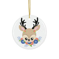 Floral Deer Ceramic Ornament     Item #4087847 - Buckshot's Bargain Barn