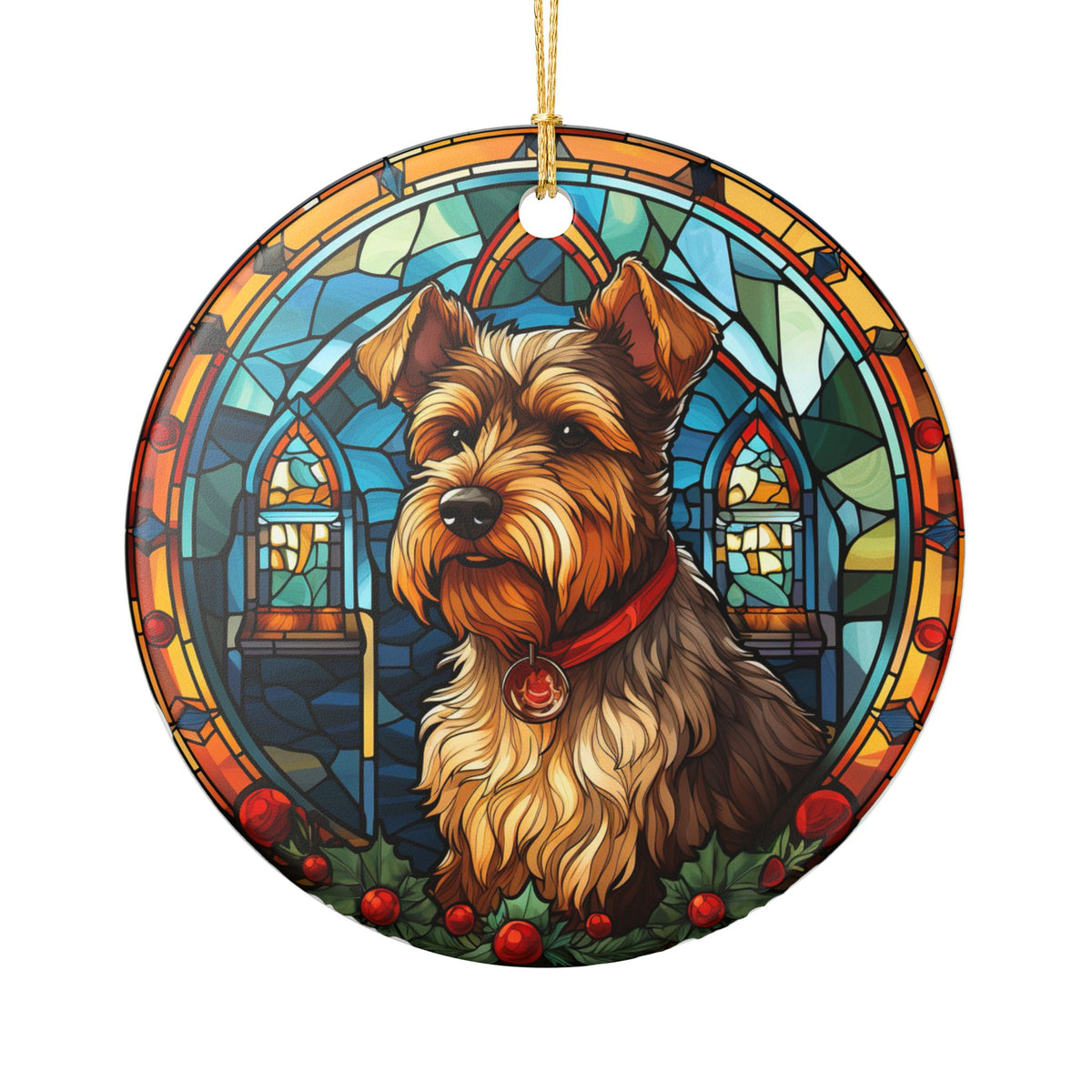 Airedale Terrier Dog Christmas Ceramic Ornament Item #658247