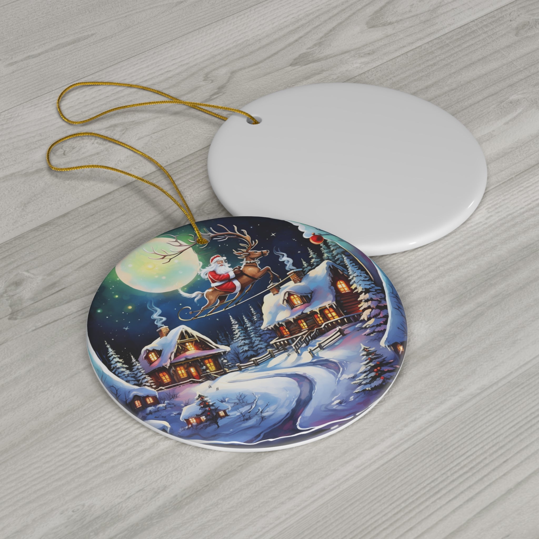 Santa Ceramic Ornament           Item #4601597 - Buckshot's Bargain Barn