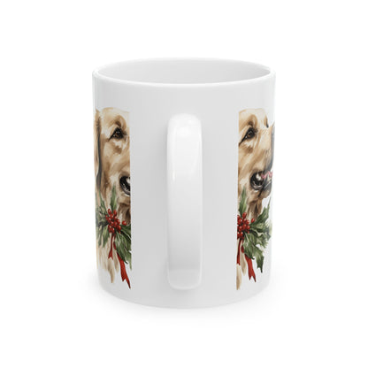 Golden Retriever Holiday Mug — Festive Dog Coffee Cup 11oz  Item #954407