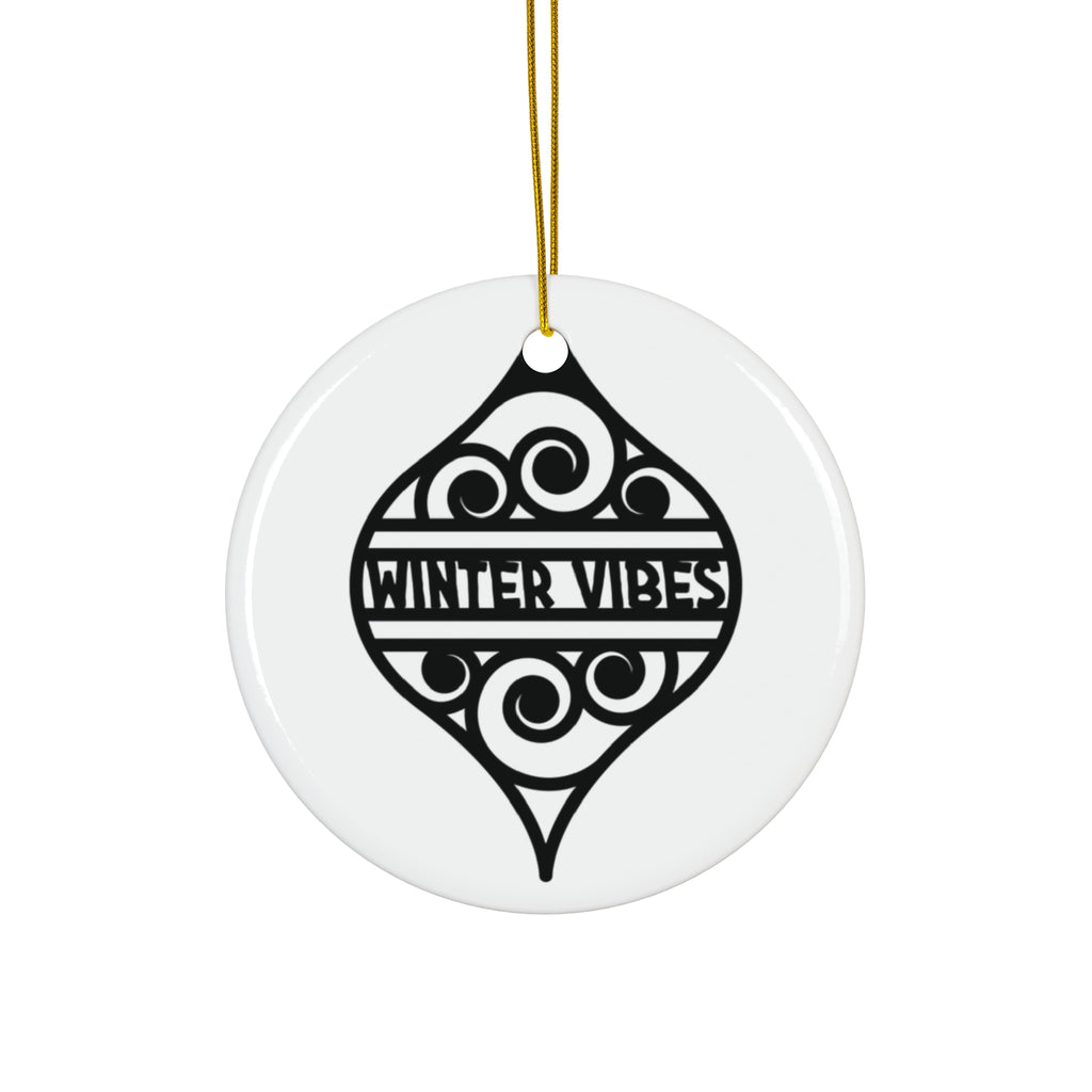 Winter Vibes Ceramic Disc Ornament      Item #9143339