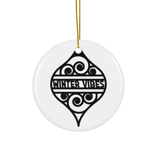 Winter Vibes Ceramic Disc Ornament      Item #9143339