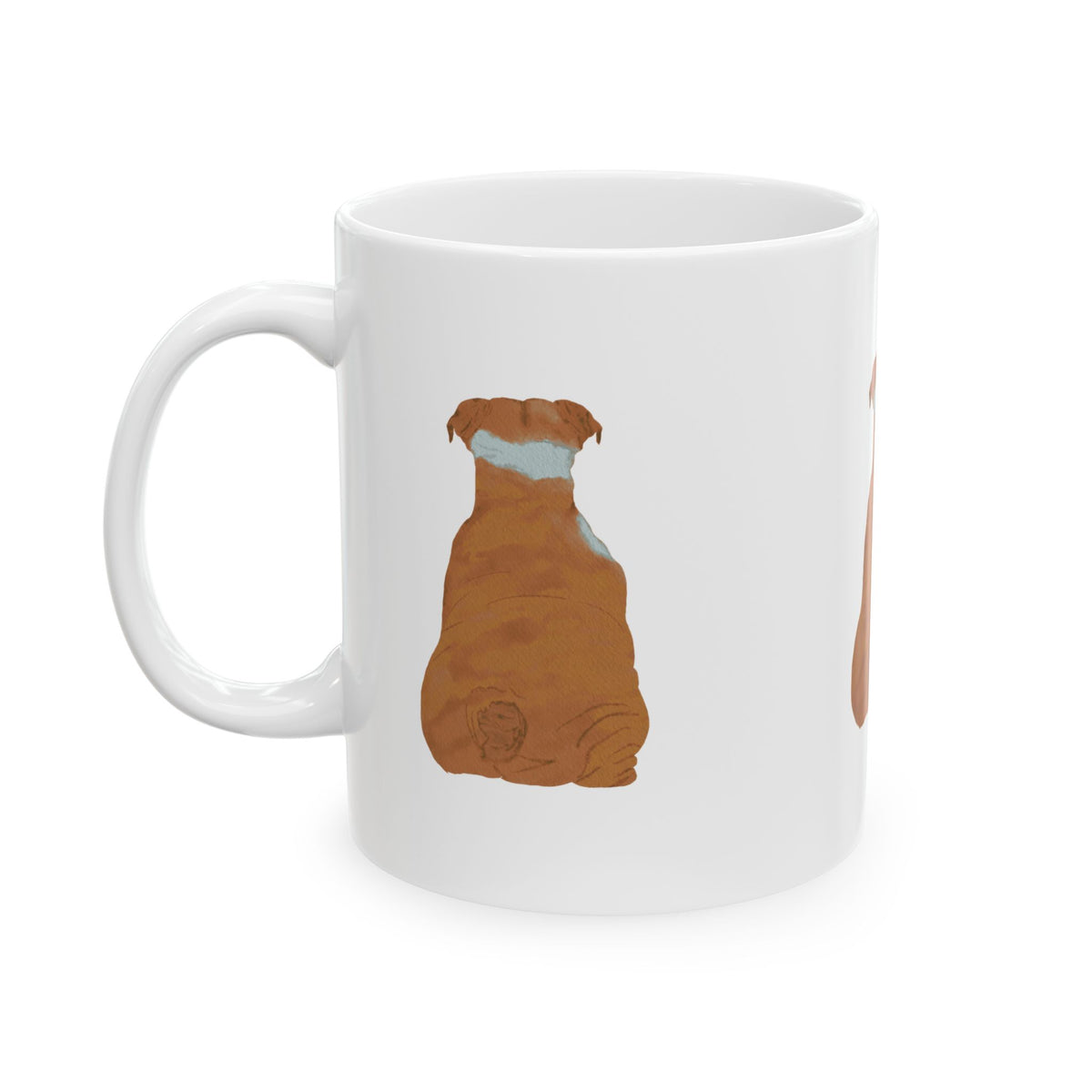 Dog Silhouette Mug – Back View Ceramic Coffee Cup 11oz    Item #29242