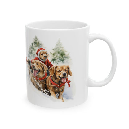 Festive Christmas Dogs Ceramic Mug  11oz  Item #852926