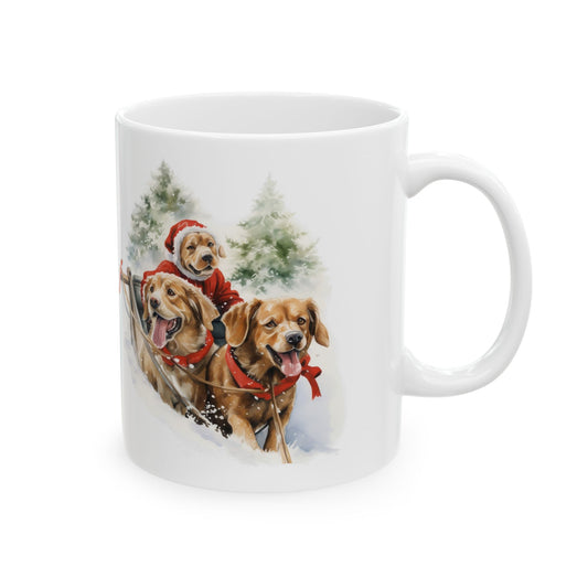 Festive Christmas Dogs Ceramic Mug  11oz  Item #852926