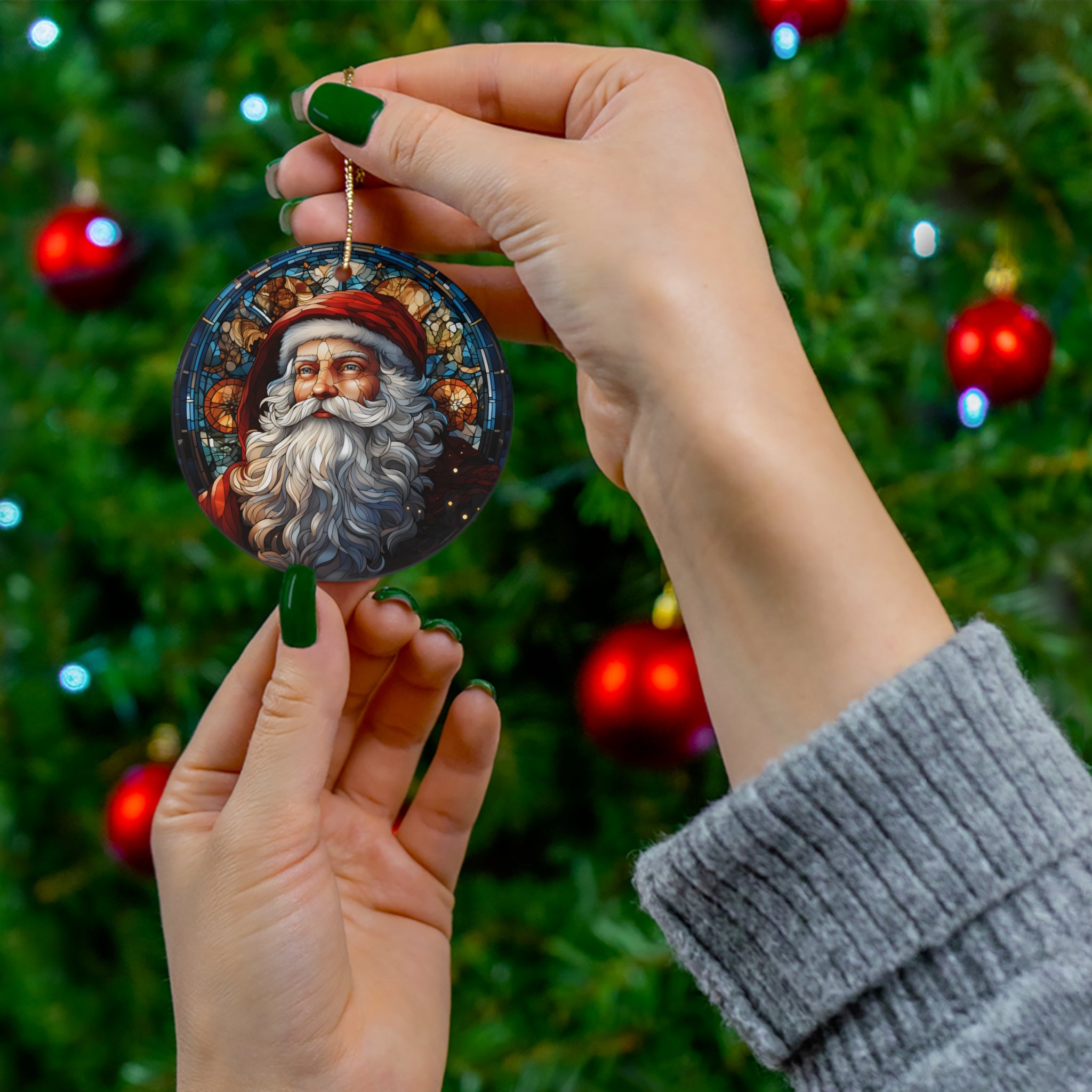 Santa Ceramic Ornament     Item #4132129