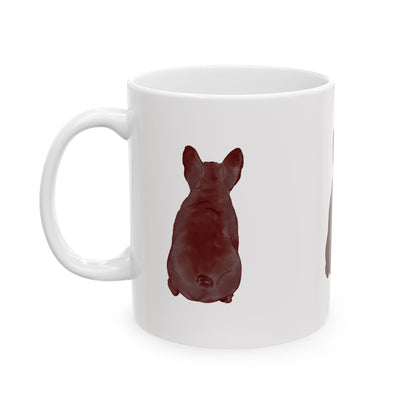 Dog Silhouette Mug – Back View Ceramic Coffee Cup 11oz    Item #7096