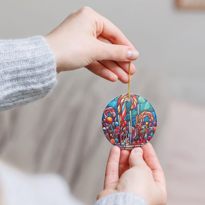 Colorful Candyland Ceramic Ornament   Item #650247