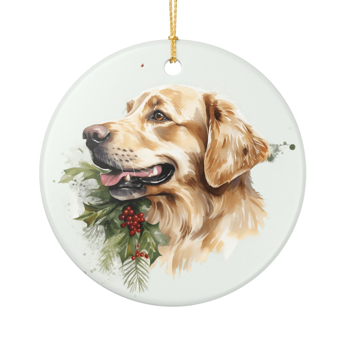 Golden Retriever Christmas Ceramic Ornament    Item #144171