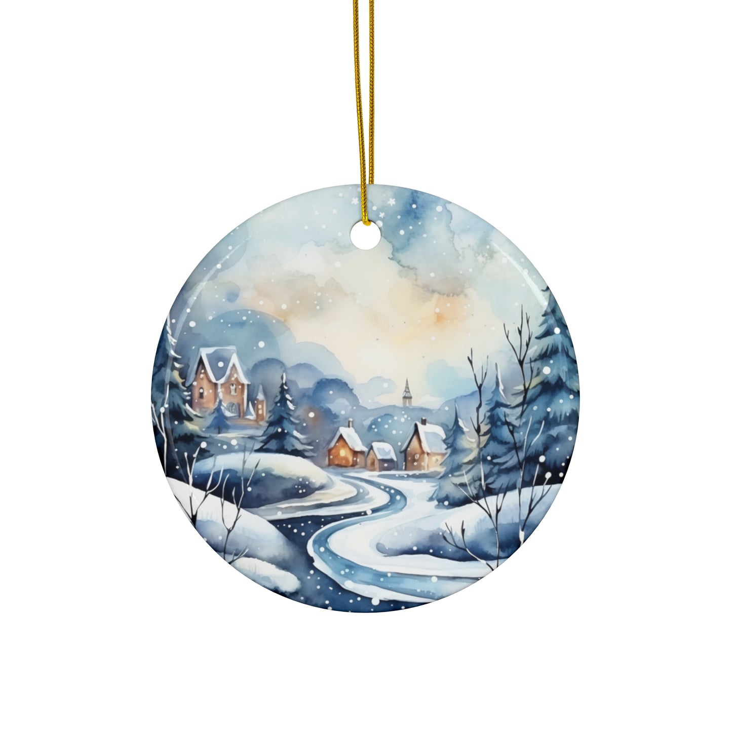 Ceramic Ornament - Christmas Scene     Item #4890176