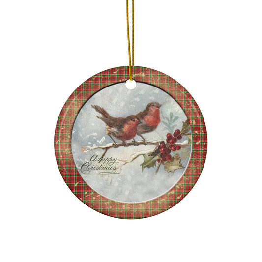 Cardinal Ceramic Disc Ornament      Item #2516939