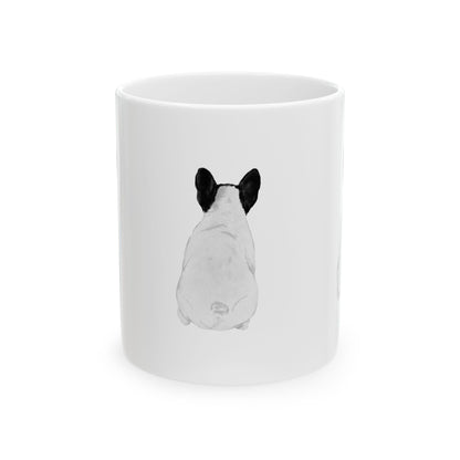 Dog Silhouette Mug – Back View Ceramic Coffee Cup 11oz    Item #1198