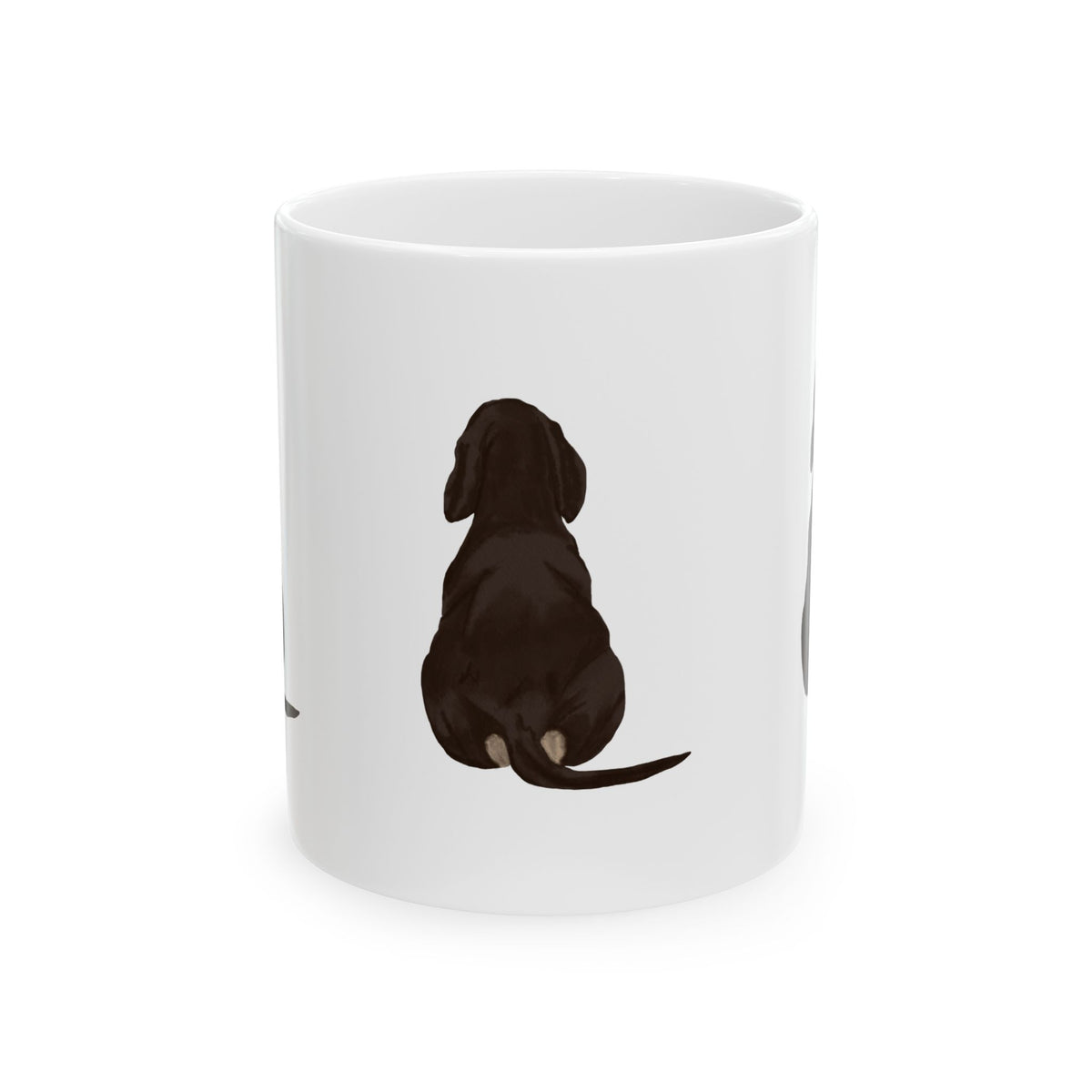 Dachshund Back View Ceramic Mug – Cute Wiener Dog Coffee Cup 11oz    Item #166768