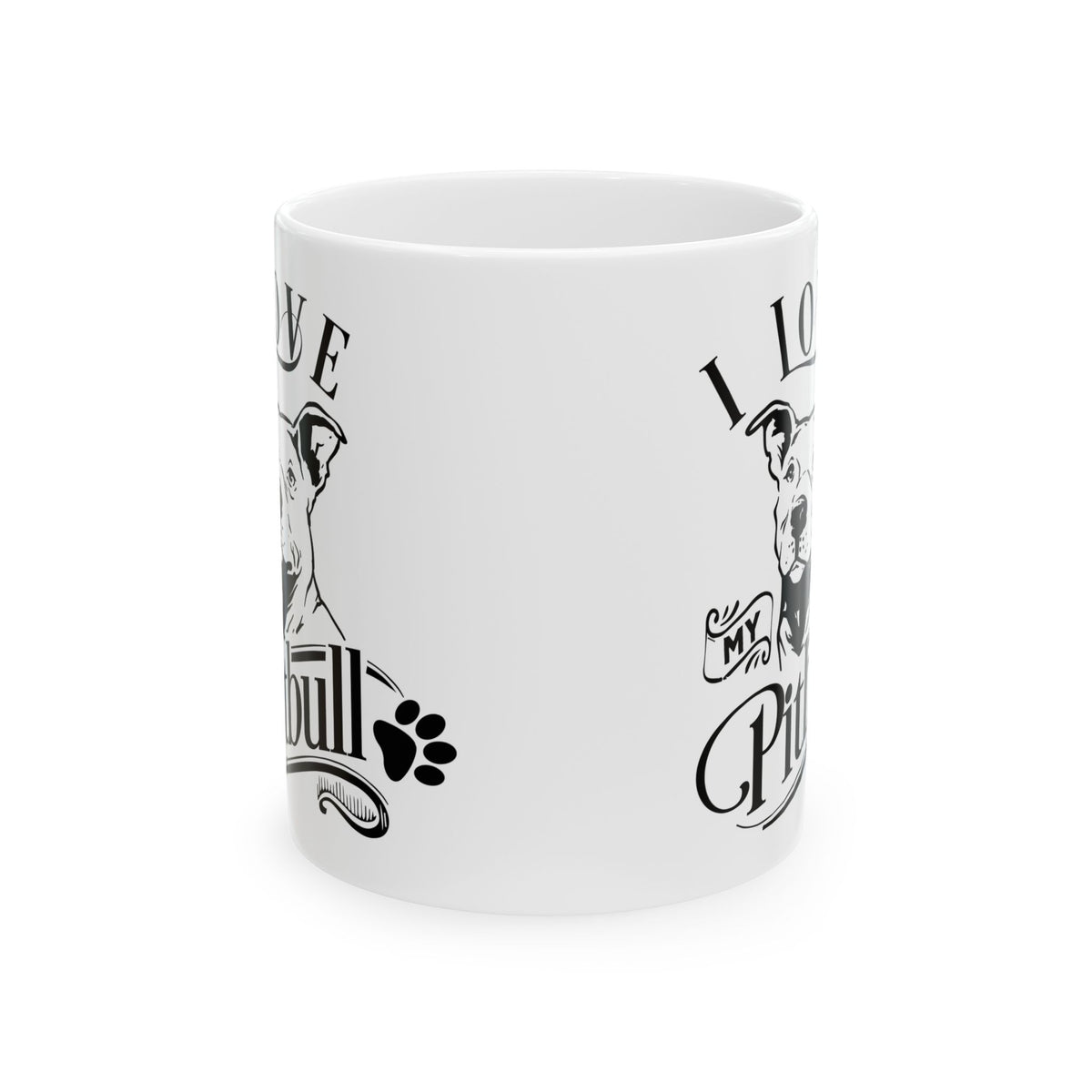 I Love My Pitbull Ceramic Mug — Pet Coffee Cup 11oz   Item #403882