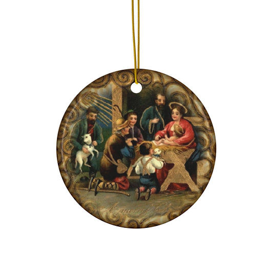 Nativity Ceramic Disc Ornament       Item #6662418