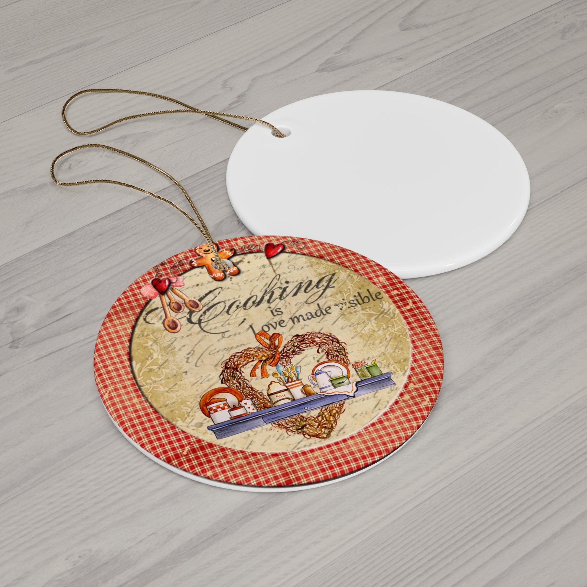 Gingerbread Kitchen Ceramic Disc Ornament     Item #7175186