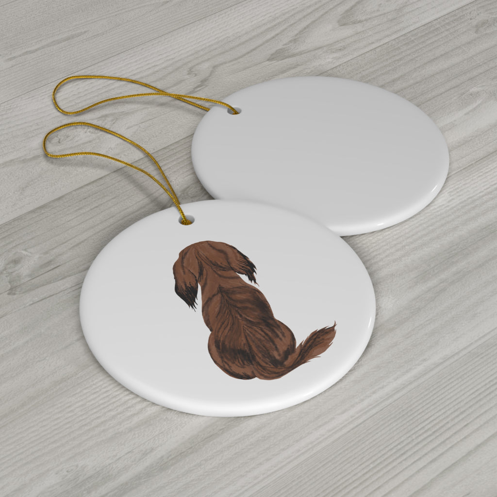 Dog Ceramic Disc Ornament        Item #5079002