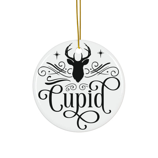 Cupid Reindeer Ceramic Ornament      Item #8705066