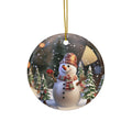 Globe Snowman Ceramic Ornament          Item #519111