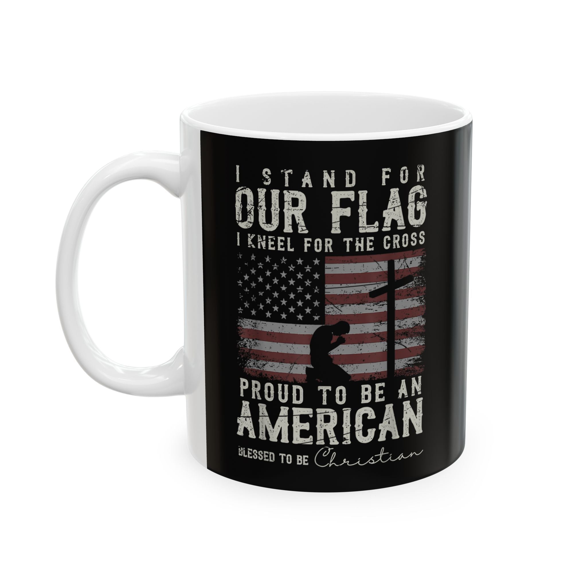 Ceramic Mug - "I Stand For Our Flag" Patriotic American Flag Coffee Mug 11oz  Item #793040