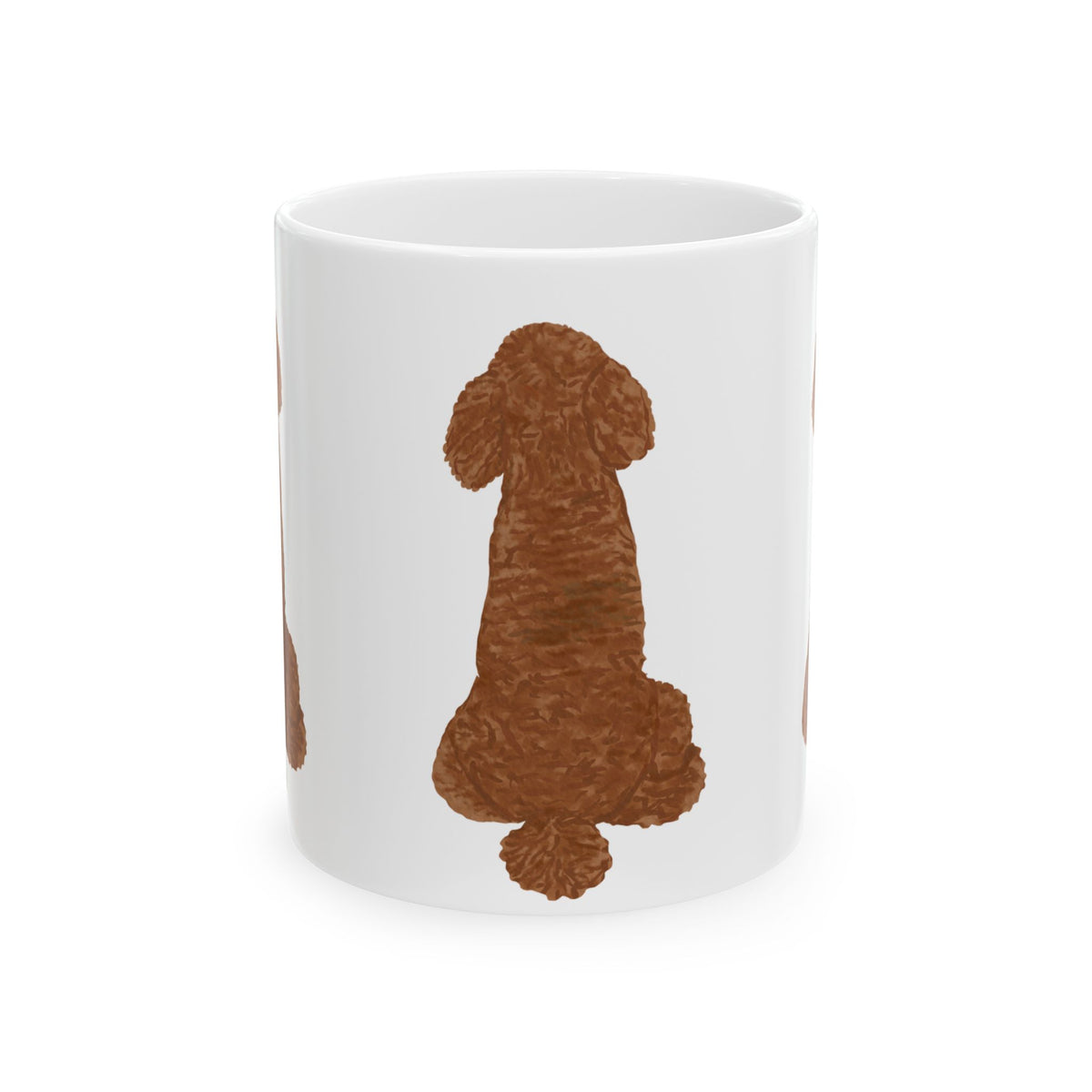 Dog Silhouette Mug – Back View Ceramic Coffee Cup 11oz    Item #482019